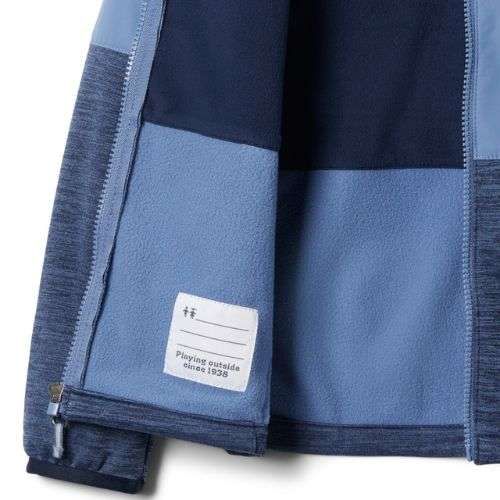 Felpa da trekking Columbia Out-Shield Dry bluestone/collegiate navy heather per bambini