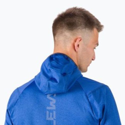Felpa trekking Salewa da uomo Agner Hybrid PL/DST FZ Hoody melange elettrico