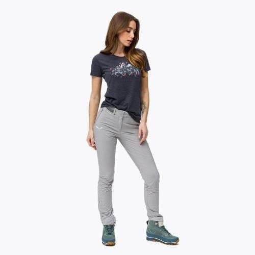 Maglietta trekking donna Salewa Geometric Dry premium navy melange