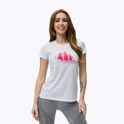 Maglietta trekking donna Salewa Lines Graphic Dry bianco ottico