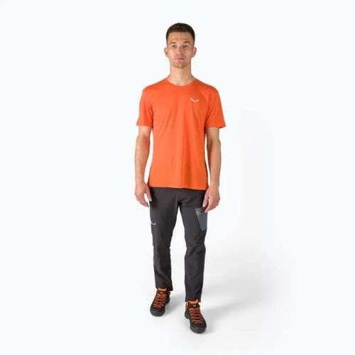 Camicia da trekking Salewa Alpine Hemp Logo rosso/arancione da uomo