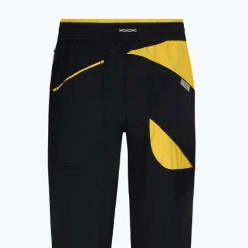 Pantaloni da arrampicata La Sportiva da uomo Talus nero/giallo