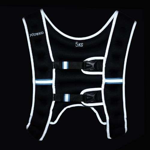 XTREXO WV-05 Gilet per allenamento con i pesi da 5 kg nero