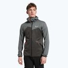 Felpa trekking uomo Salewa Puez Melange PL FZ Hoody nero melange