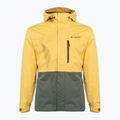 Giacca da pioggia Columbia Hikebound verde pietra e pepita d'oro per uomo 6