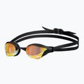 Occhiali da nuoto Arena Cobra Core Swipe Mirror giallo rame/nero 6