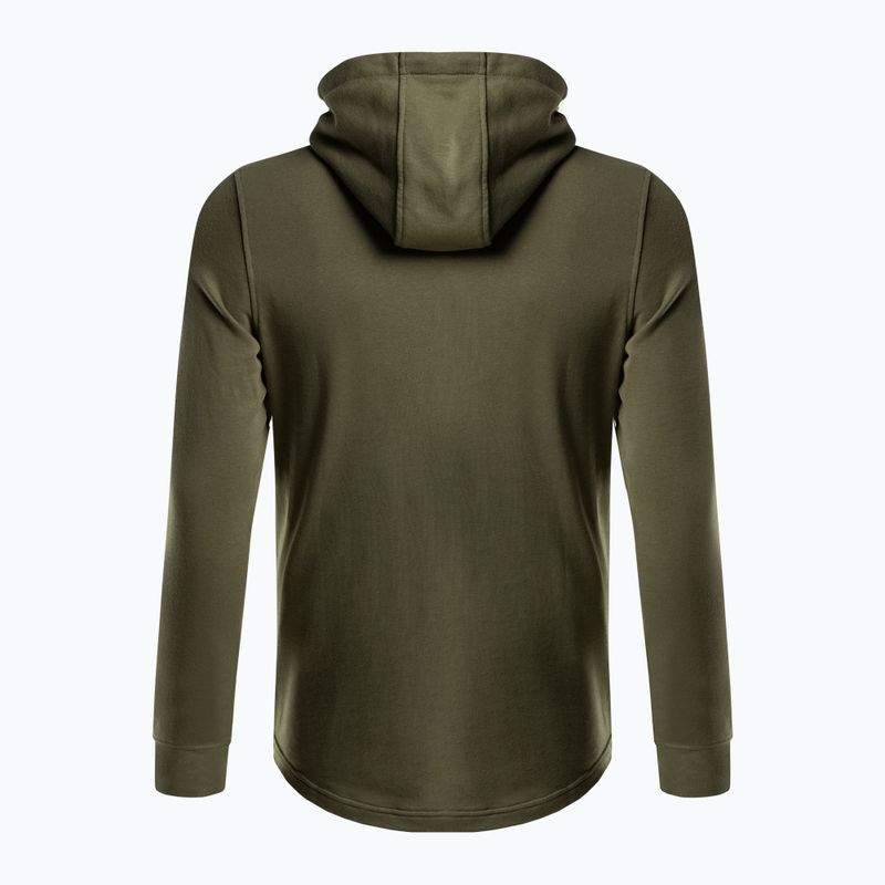 Felpa con cappuccio Under Armour Rival Terry verde uomo 2