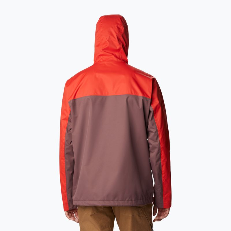 Giacca antipioggia Columbia Hikebound da uomo, color uvetta chiara e piccante 6