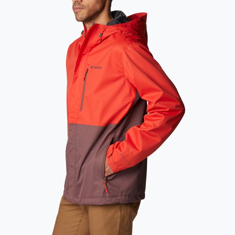 Giacca antipioggia Columbia Hikebound da uomo, color uvetta chiara e piccante 8