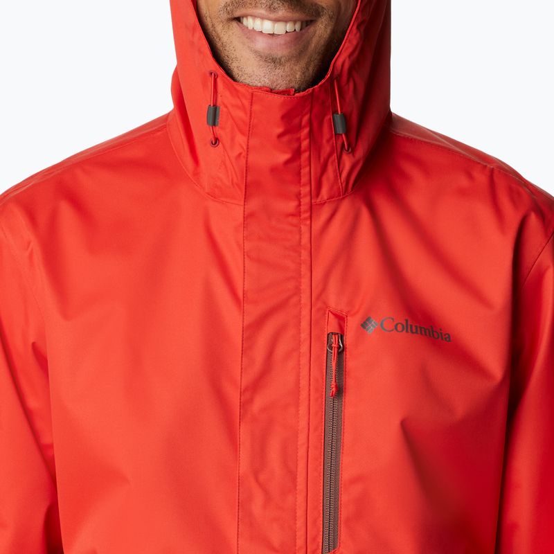 Giacca antipioggia Columbia Hikebound da uomo, color uvetta chiara e piccante 9