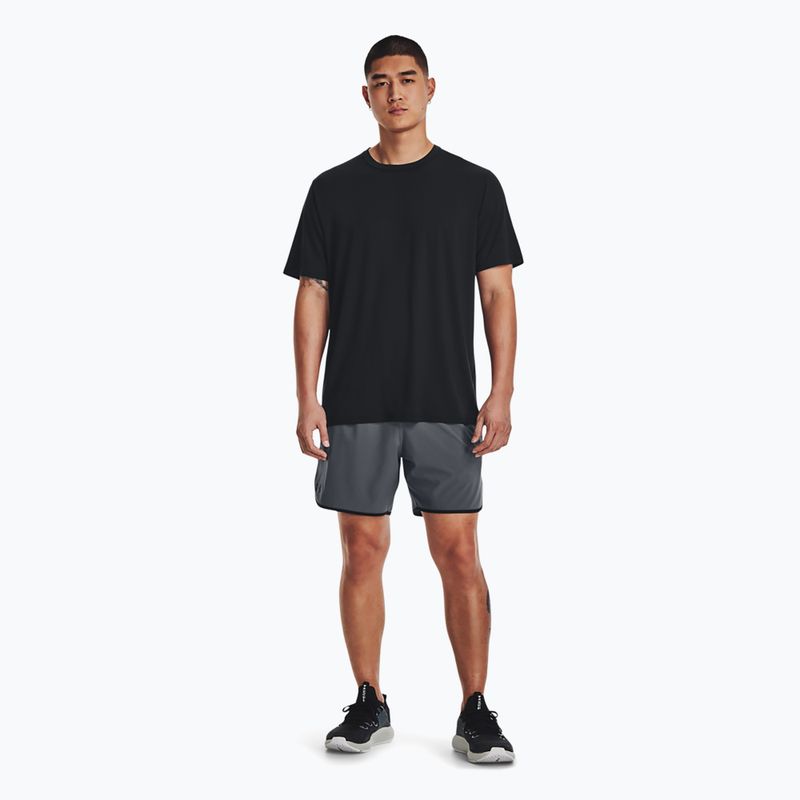 Pantaloncini da allenamento Under Armour Hiit Woven 6in pitch grigio/nero da uomo 2