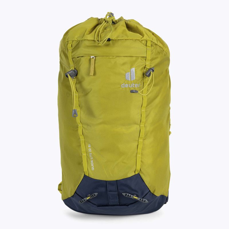 Zaino da arrampicata da donna deuter Guide Lite 22 l SL verde/curry/navy