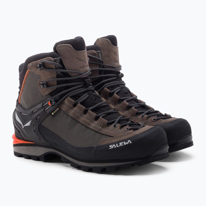 Scarponi da montagna da uomo Salewa Crow GTX wallnut/arancio fluo 5