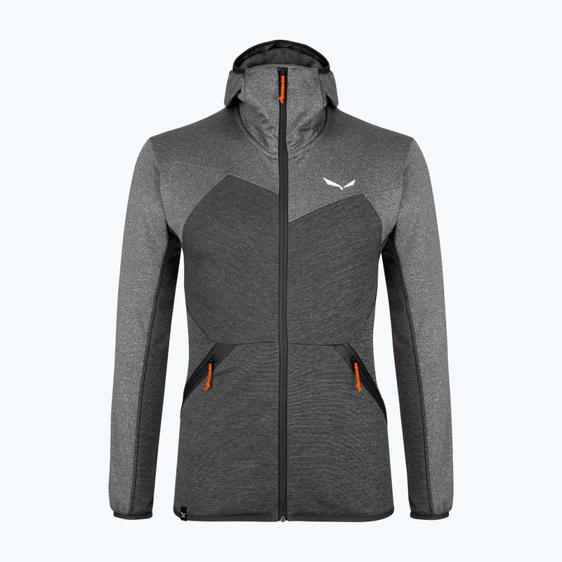 Felpa trekking uomo Salewa Puez Melange PL FZ Hoody nero melange 6