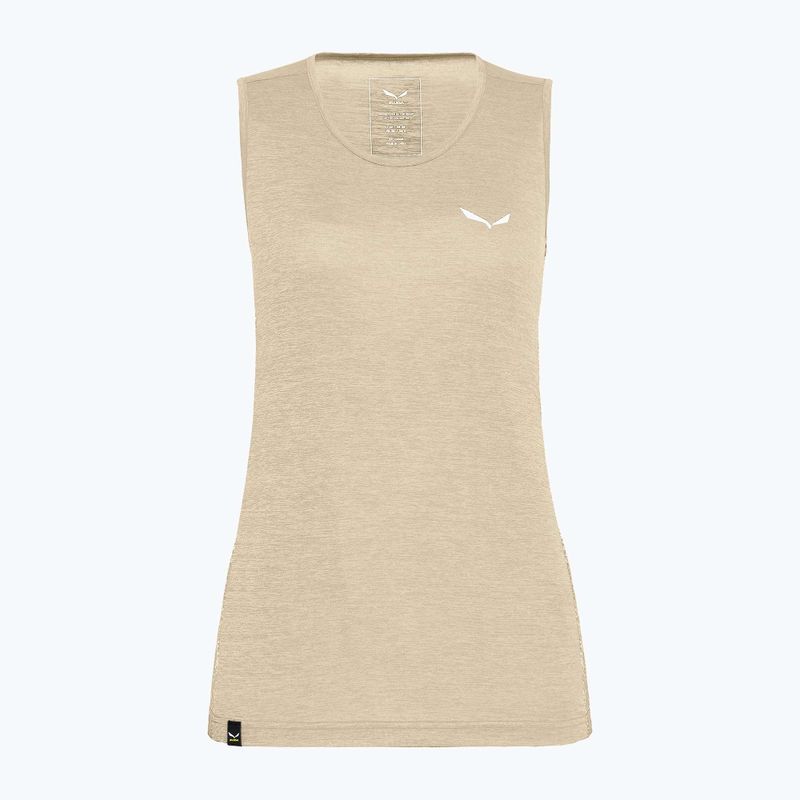 Maglietta da trekking Salewa da donna Puez Graphic Dry Tank oatmeal melange