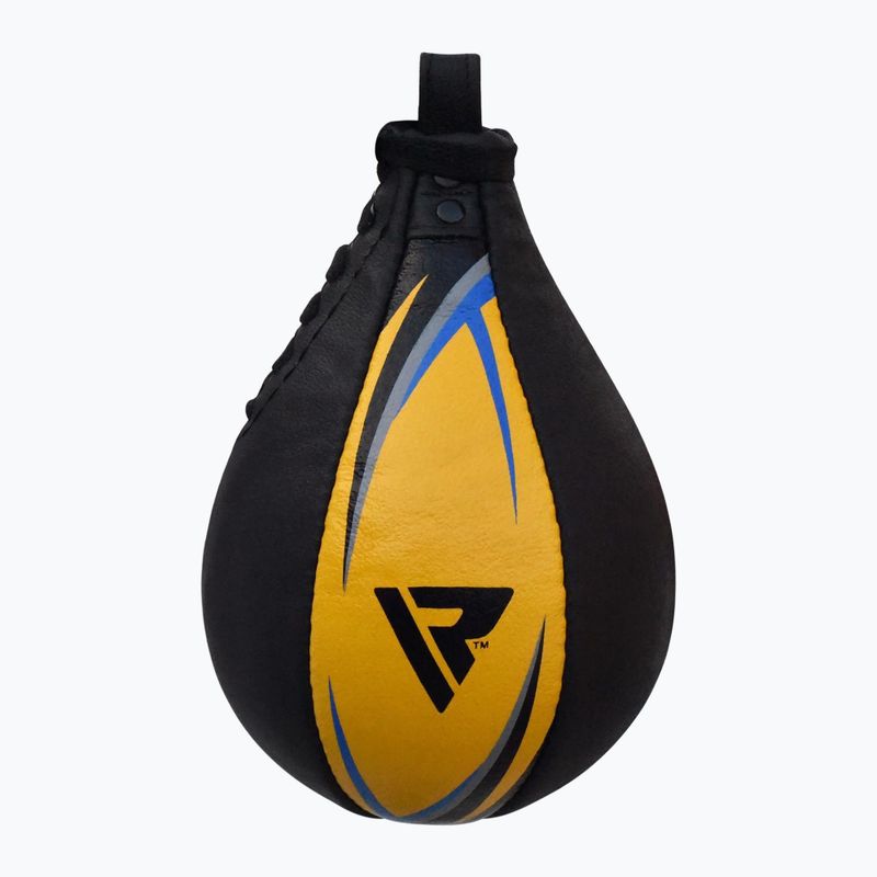 Palla da boxe RDX Speed Ball in pelle Multi giallo/blu 2