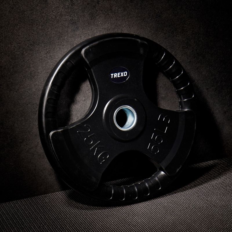 XTREXO RW25 in ghisa gommata peso 25 kg nero 5