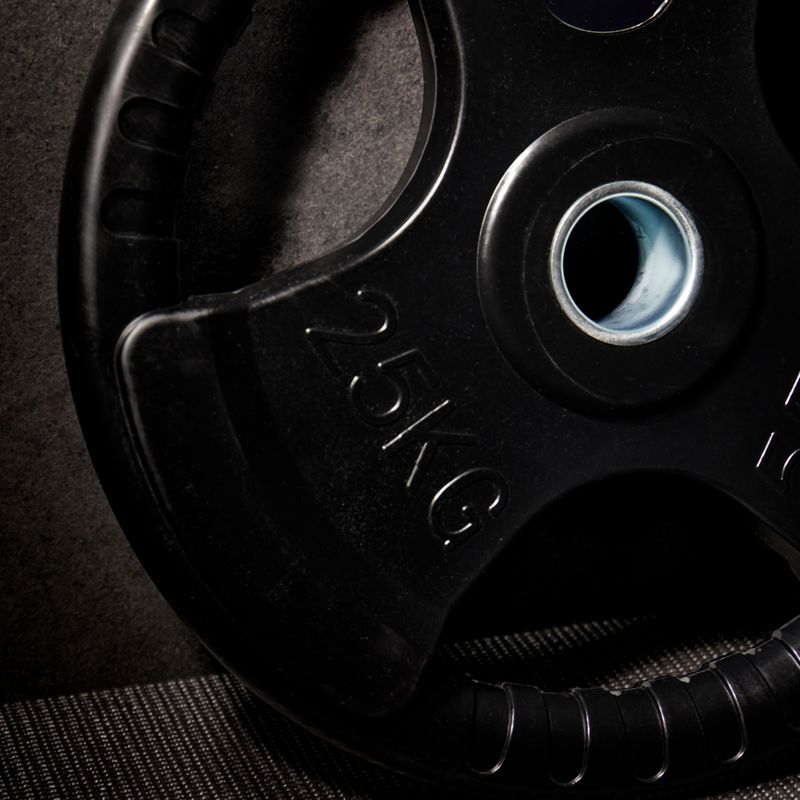 XTREXO RW25 in ghisa gommata peso 25 kg nero 6