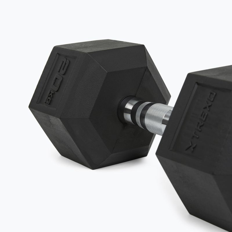 Manubri gommati XTREXO Hex 20 kg 8