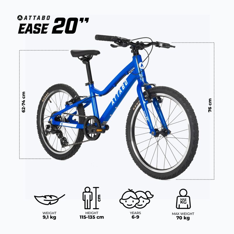 Bicicletta per bambini ATTABO EASE 20" blu 2