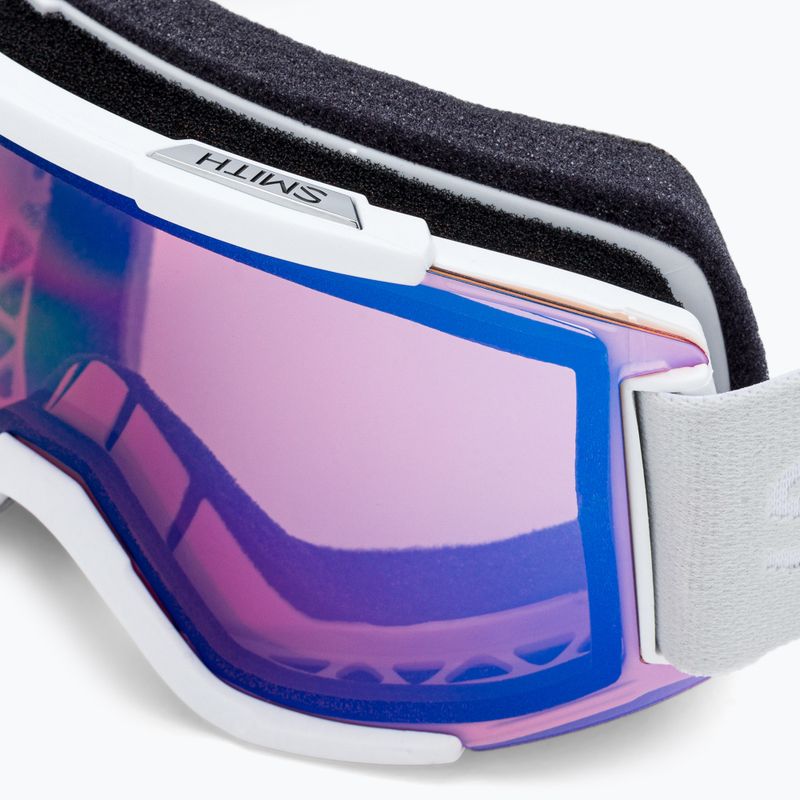 Smith Squad white vapor/chromapop photochromic rose flash occhiali da sci 5