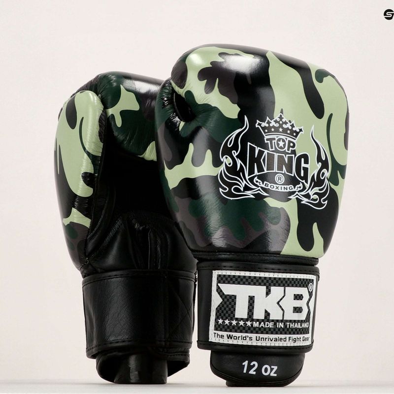 Top King Muay Thai Empower guantoni da boxe verdi 7