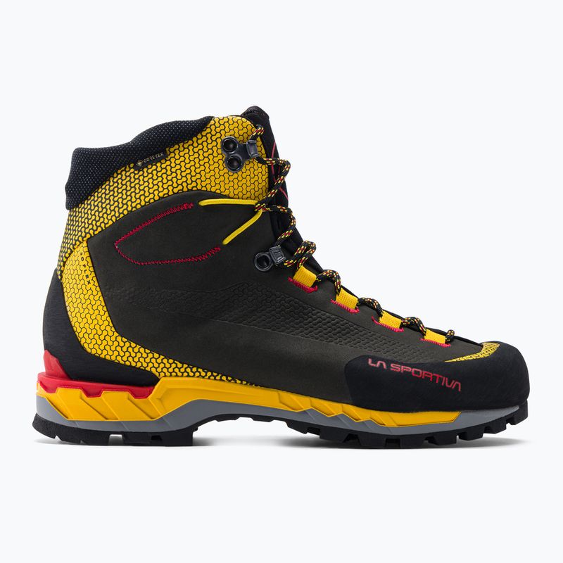 Scarponi da montagna La Sportiva Trango Tech Leather GTX da uomo nero/giallo 2