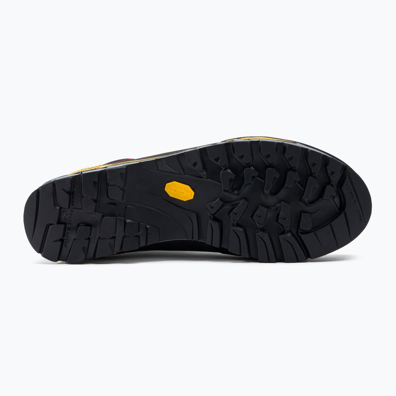 Scarponi da montagna La Sportiva Trango Tech Leather GTX da uomo nero/giallo 4