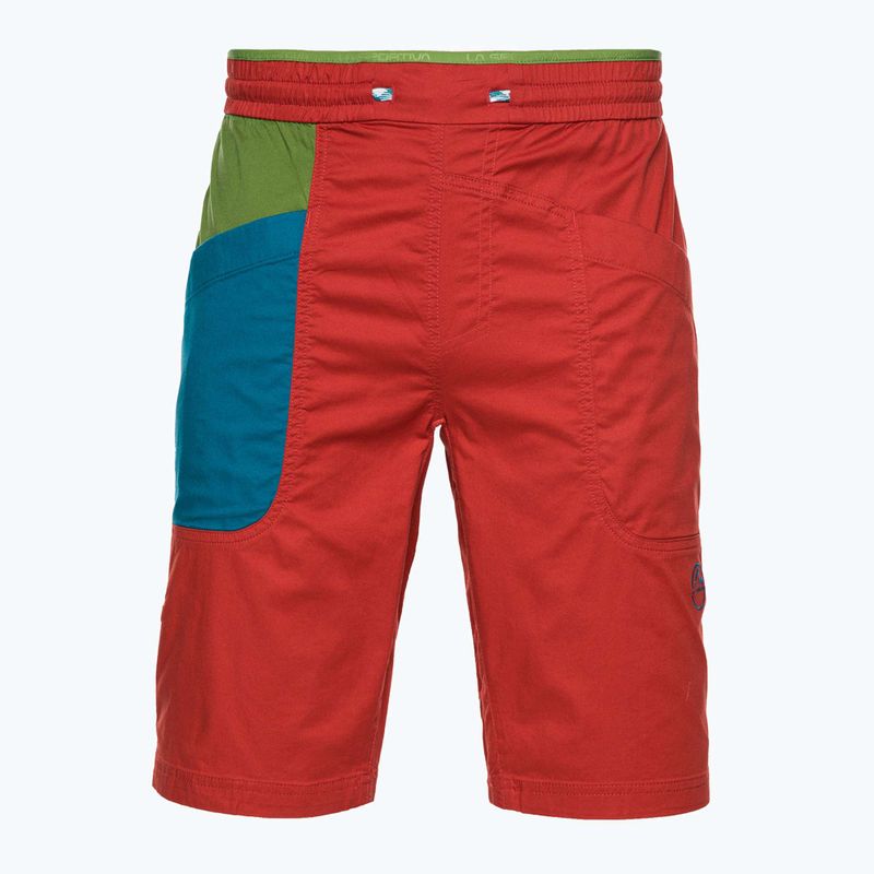 Pantaloncini da arrampicata La Sportiva da uomo Bleauser zafferano kale