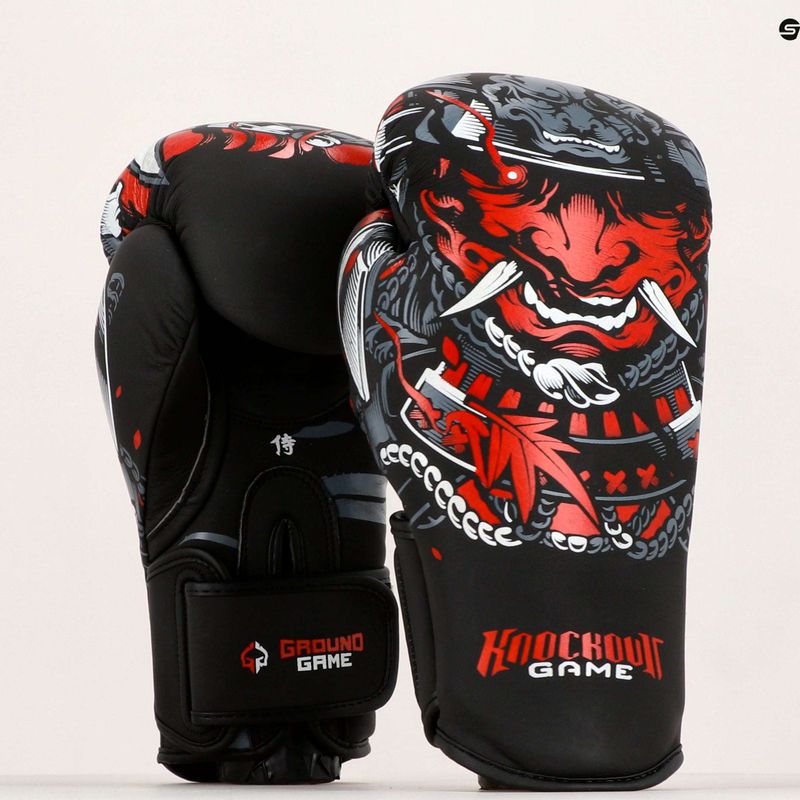Guanti da boxe Ground Game Samurai neri 7