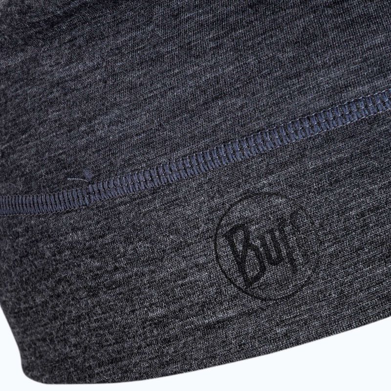 BUFF Berretto invernale leggero in lana merino grigio tinta unita 3