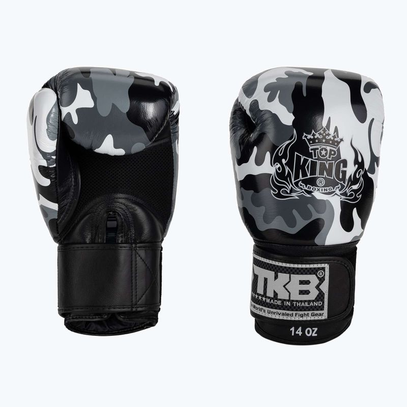 Guantoni da boxe grigi Top King Muay Thai Empower