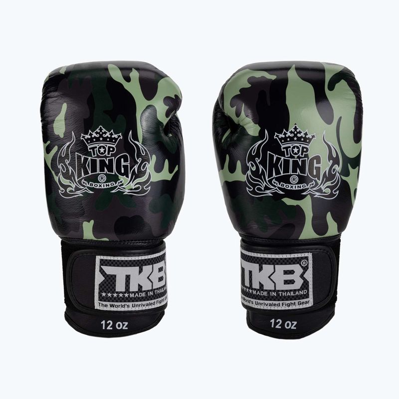 Top King Muay Thai Empower guantoni da boxe verdi 2