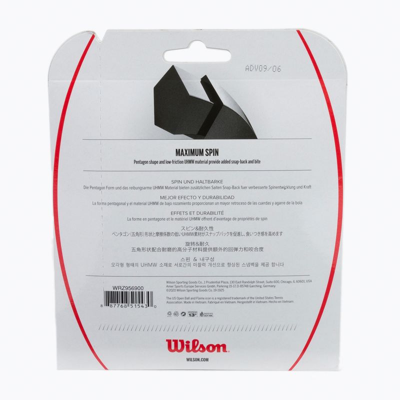 Wilson Revolve Spin 17 Set di corde da tennis 12,2 m grigio WRZ956900+ 2