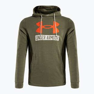 Felpa con cappuccio Under Armour Rival Terry verde uomo