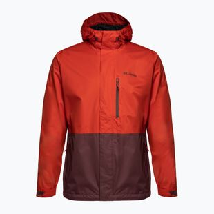 Giacca antipioggia Columbia Hikebound da uomo, color uvetta chiara e piccante