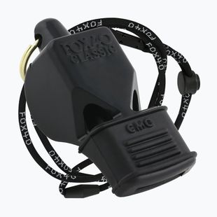 Fischietto con cavo Fox 40 Classic CMG Safety nero